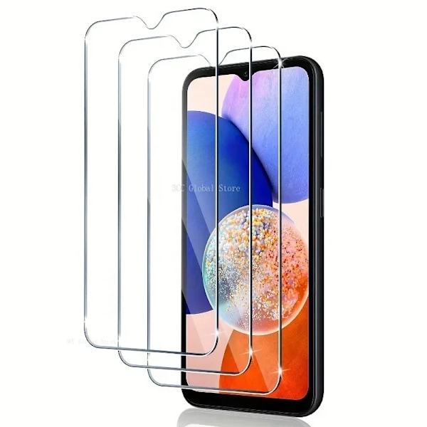 3 stk. Skærmbeskyttelse til Samsung Galaxy A54 A34 A14 A13 4G A24 A04 A04s A04e A23 A12 A33 A52 A52s A53 5G A72 A73. Hærdet glas til Samsung A23