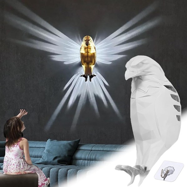 Bald Eagle Vægskinne, Ugle Vægskinne, 3D Dyr LED Vægskinne, Bald Eagle Vægskinne, 3D Printet Dyr Statue Vægskinne