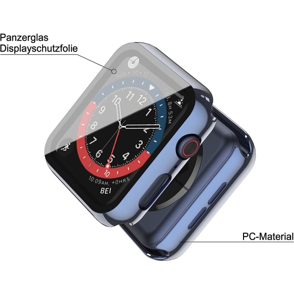 Smartwatch- case, allround skärmskydd Apple Watch transparent case 40mm/41mm/44mm/45mm