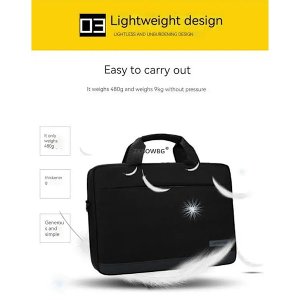 Notebook Portfölj för Teclast F15S F15 F6 F6S F7 Plus 3 2 14 Tbolt 20 Pro 15,6 16,1 15,4 tums bärbar datorväska Case Handväska black 15.6 Inch