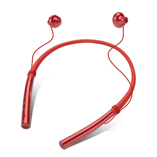 CQBB Trådlösa hörlurar Bluetooth hörlurar med nackband, Bluetooth 5.0 magnetiska löparhörlurar för träning-röd