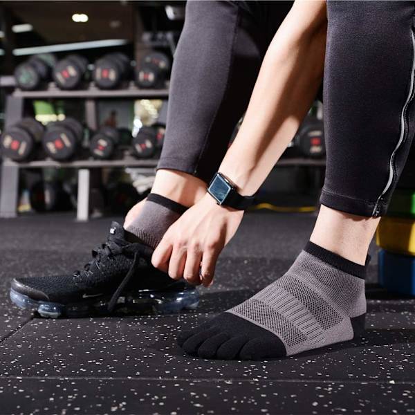 Tåstrømper, mænd og kvinder, 3 par åndbare anti-blister sportssokker