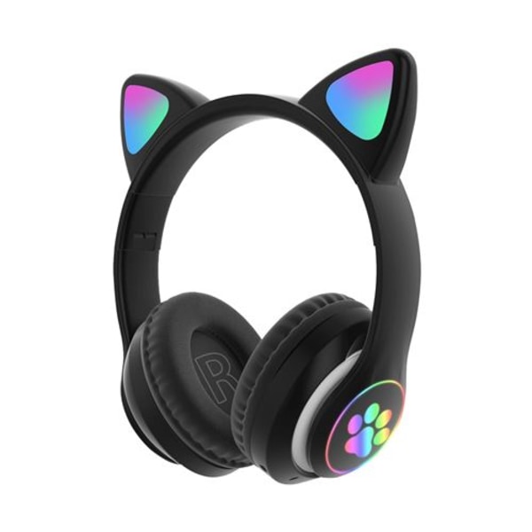 Hörlurar Kattöron Form LED-lampor Vikbar Universal - Svart