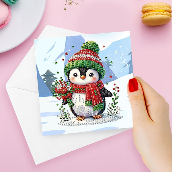 Joulu Diamond Art -korttisetti, 12/8/6/4 pakkaus, DIY käsintehtyjä joulukortteja HK057