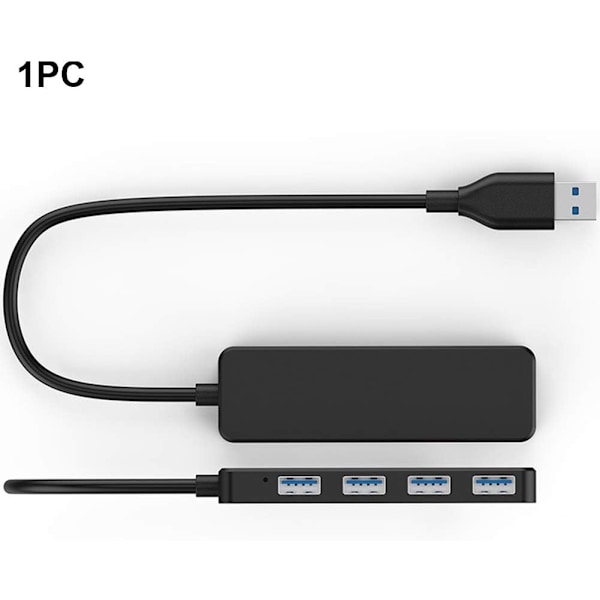 USB C -keskitin, 4-porttinen USB 3.0 -keskitin iPad Prolle, Windowsille ja Type C -laitteille (1 kpl, musta)