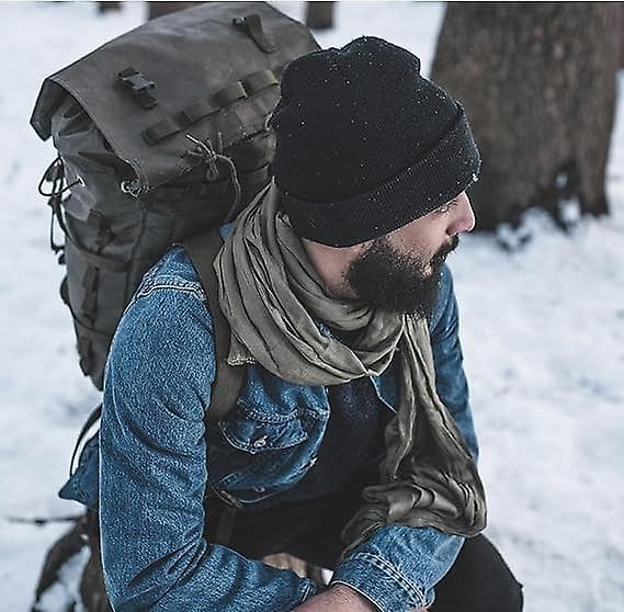 2-pack Unisex Mössor Hattar för Män och Kvinnor Stickad Vintermössa Mörklila_max
