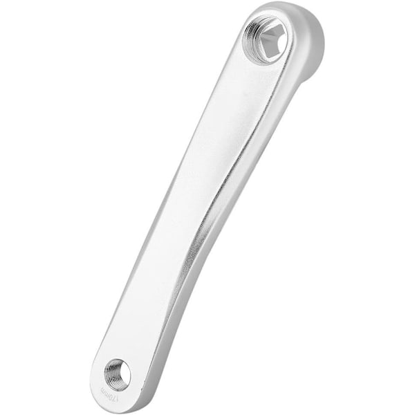Cykelvev, Universal 170mm Aluminiumlegering Vänster Enkel kedja Vev Cykelbyte vev (Rhombiskt hål-Silver)