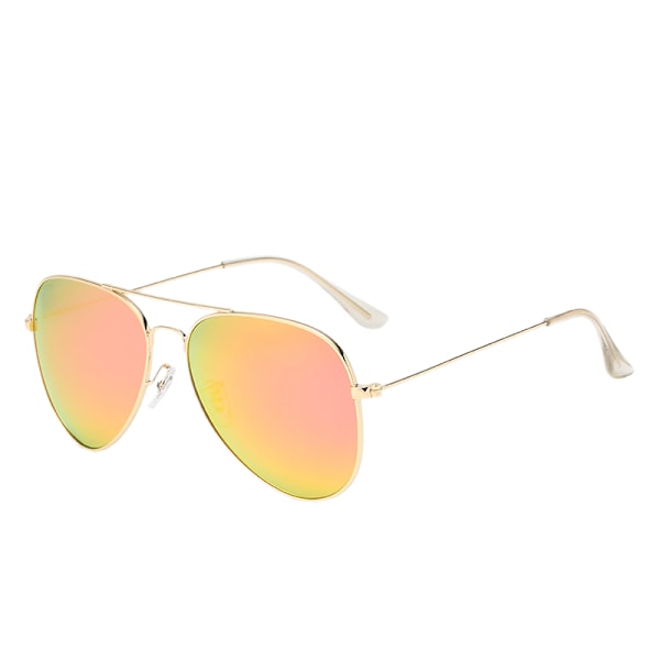 Polariserte Aviator Solbriller for Menn Kvinner Metall Flat Top Su