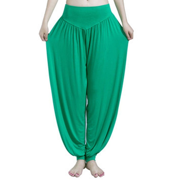 Dam Harlan Yoga Lös Lös Elastisk Høj Talje Green,3XL