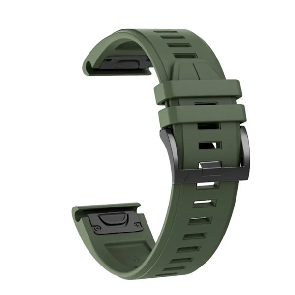 22 mm 26 mm silikonrem för Garmin Fenix ​​7X 7 Pro Solar/6X 6 Sapphire 5 5X Plus 3 3HR/Epix QuickFit WatchBand 1:1 Officiellt band style2 Armégrön style2 Army green QuickFit 22mm