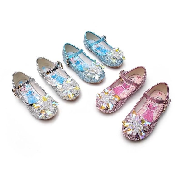 Prinsesskor Elsa Skor Barn Fest Skor Blå 18,5 cm / størrelse 30 18.5cm / size30