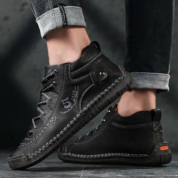 Gumrukfree Äkta Läderskor För Män 2024 Originala Herr Sneakers Gratis Frakt Och Billiga Originala Herr Sneakers Al 9926-1-Mörk Khaki 41