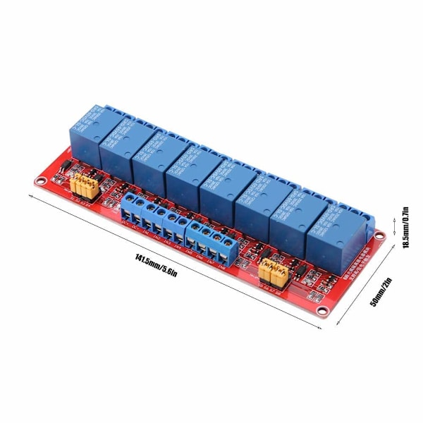 8-kanals relämodul reläbräda med optokopplare lågnivåutlösare expansionsbräda för Arduino 5V/12V/24V (24V)