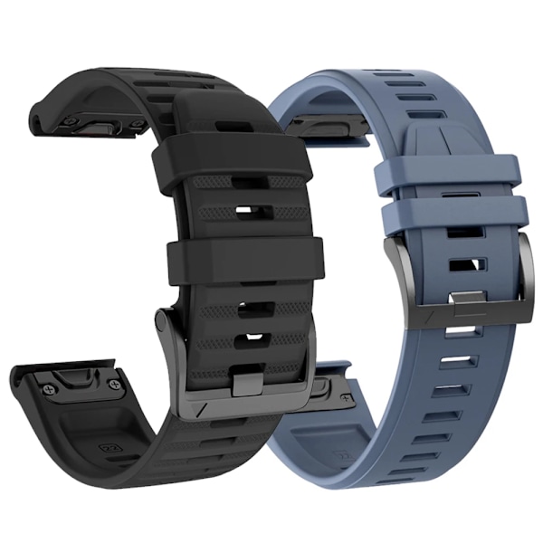 22 mm 26 mm silikone rem til Garmin Fenix ​​7X 7 Pro Solar/6X 6 Sapphire 5 5X Plus 3 3HR/Epix QuickFit WatchBand 1:1 Officielt band style1 Lyseblå style1 Light blue QuickFit 26mm