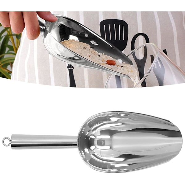 Metallskopa, Isskopa Rostfritt Stål U-formad Robust Ishinkskopa Av Matkvalitet för Hemmet Hotellrestaurang (Vanlig färg) Vanlig färg