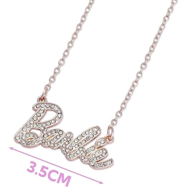 Barbie Crystal Script Logo Halskjede xixl Gull Gold-max Gold