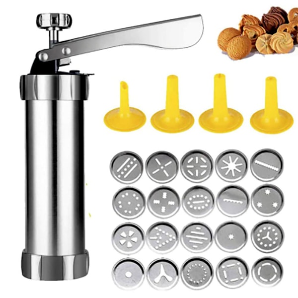 Biscuit Press Set Cake Machine inklusive 20st designer Silver Silver