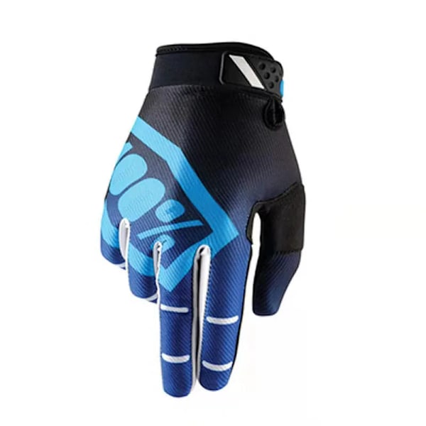 NYA Mtb Mountain Bicycle Handskar Motorcykel Racing Handskar MX Motocross Handskar Finger Cykelhandskar Cykeltillbehör Black---Blue--100 XL