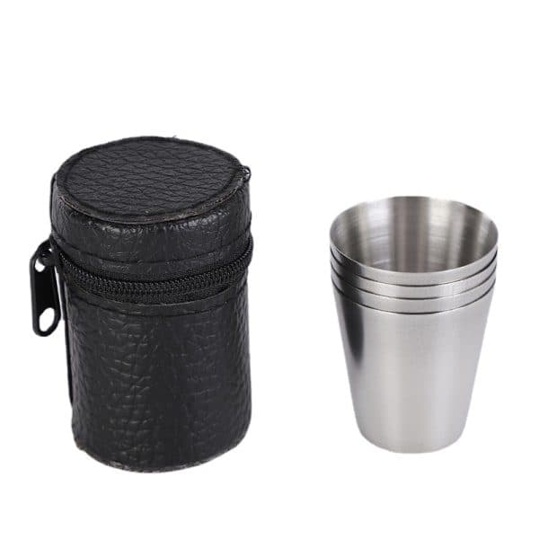Rustfritt stålsett, Bartenderkopp, Shotglass Bærbart vinglass Betterlifefg—max