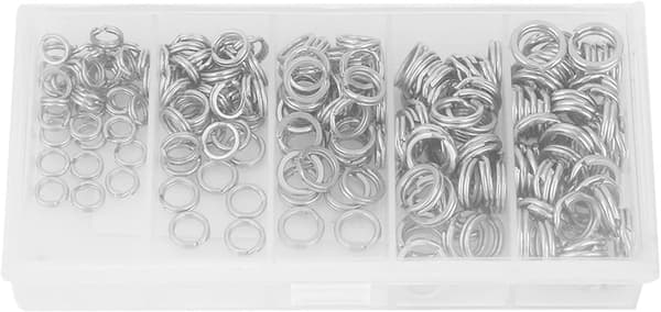 Fiske Split Ring, 200 stk. Rustfrit Stål Dobbelt Split Ring Connector Fiskeudstyr Tilbehør Split Ring