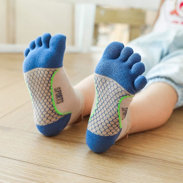 5 paria varvassukkia tytöille ja pojille, viisi varvasta varvassukat, varpaat erotetut sukat 1-12-vuotiaille tytöille ja pojille 4-6 vuotta 4 to 6 years old