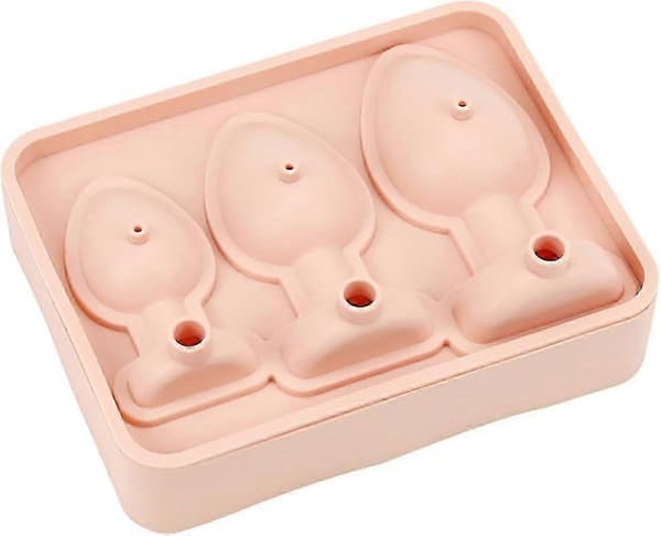 Prank Butt Plug Formede Isterningebakker, Sjov Silikoneform Til DIY Kage Chokolade Slik Pink-max Pink