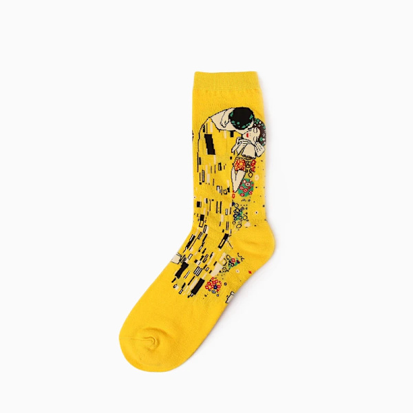 1 Par Höst Vinter Retro Herrstrumpor Par Strumpor Ny Konst Van Gogh Väggmålning Världsberömd Oljemålningsserie Roliga Strumpor 9