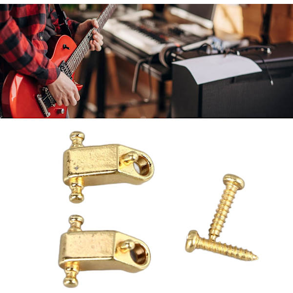 Guitar String Retainer, Tree Standard Roller String Guides Metal Elektrisk Gitarr String Guide Retainer Byte (Guld) Guld