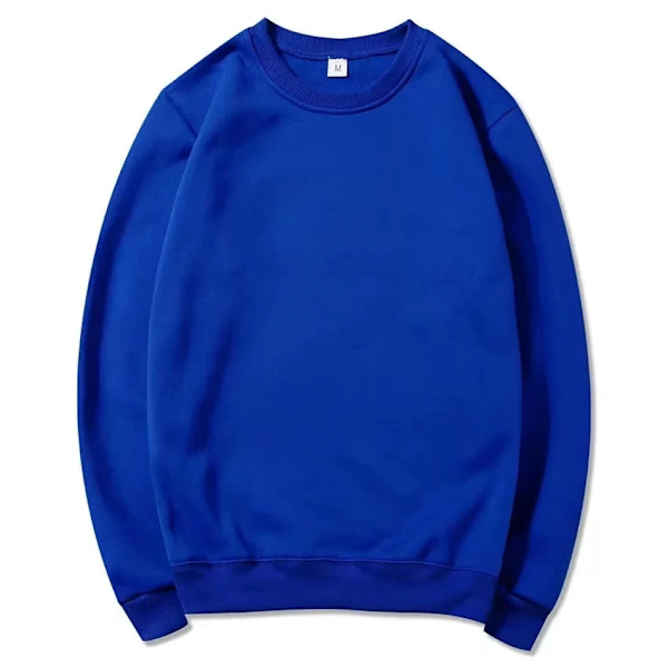 2023 Våren Och Hösten Mode Märke Solid Färg Rund Hals Lång Ärm Tröja För Män Och Kvinnors Mode Case Sportskjort Blue XXL
