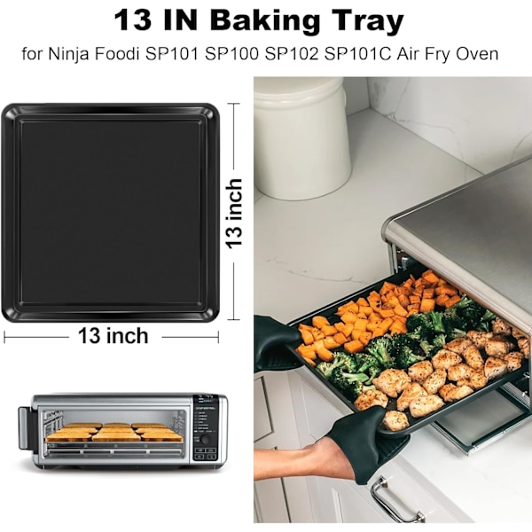 13-tommers bakeplate, erstatningsplate for Ninja Foodi SP101 Air Fryer Oven Bakeplate for Ninja Foodi 8-i-1 Digital Air Fryer Oven