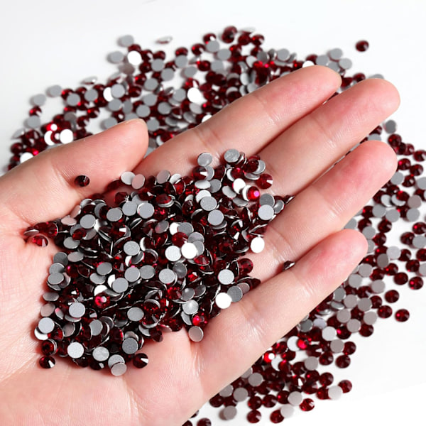 14400 stk Røde Flade Rhinestones til DIY Håndværk, Mørk Siam, SS20, 4,6-4,8 mm Dark Siam SS20/14400pcs