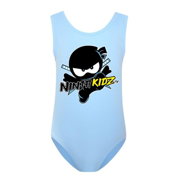 SQBB Barn Barn Flickor Ninja Kidz Badkläder Tecknad Simdräkt Baddräkt Bikini Surf Beach Baddräkt Sky Blue 13-14 år
