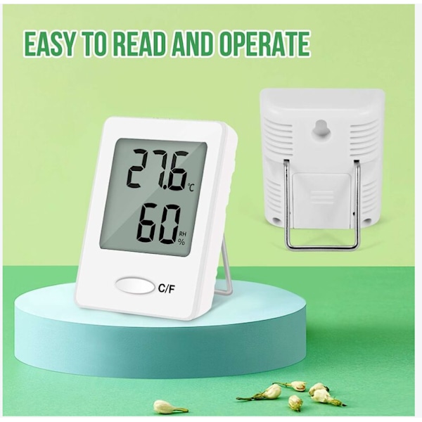 2 st Bärbar digital inomhus hygrometer temperatur fuktighet