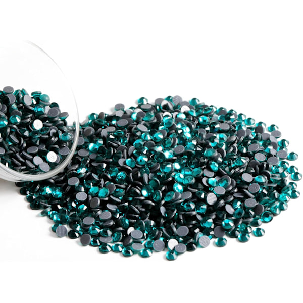 8000 stk Varmefikserte Blå Zirkon Rhinestones for Håndverk, SS6 (1,9-2,1 mm) Blue Zircon SS6