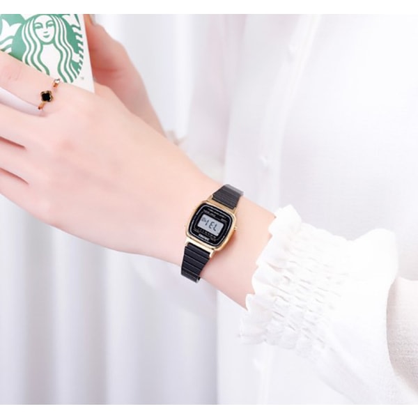 Armbandsur Elektronisk 7-färgers digital klocka i rostfritt stål