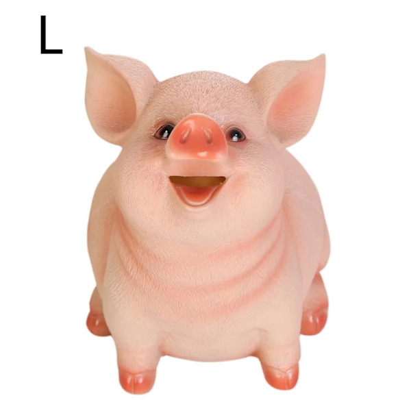 Sovrum Resin Piggy Bank Barn Piggy Bank Söt Pig Piggy Bank Hushålls Dekoration Pyssel För Gåva L