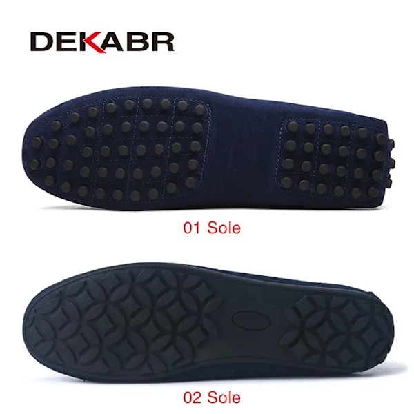 Dekabr Brand Kevät-Kesä Suosittu Mokkasiinit Miehet Loafers Korkea Laatu Aito Nahka Kengät Miehet Tasainen Kevyet Ajokengät 02 Tummanvihreä 8.5