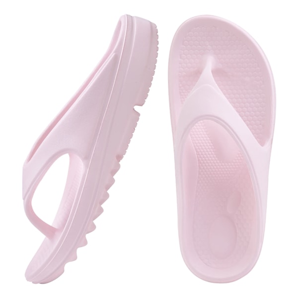 Goosecret Tjocka Botten Flip Flops För Kvinnor Och Män Sommar Yoga Mat Utomhus Strand Thong Sandaler För Dusch Icke-Slip Mjuk Toffel Rosa 38(9.2 tum)
