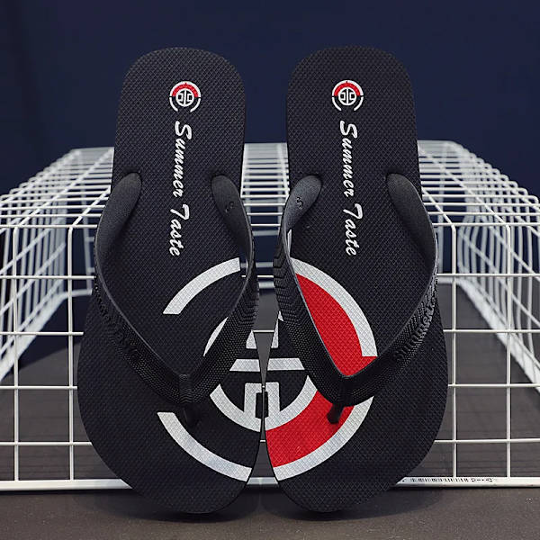2022 Nye Flip Flops Tøfler Mænd Sommer Anti-Skid Udendørs Korea Casual Light Strand Sandaler Husholdning Slipper Studenter Billeder sort M 42-43 275mm