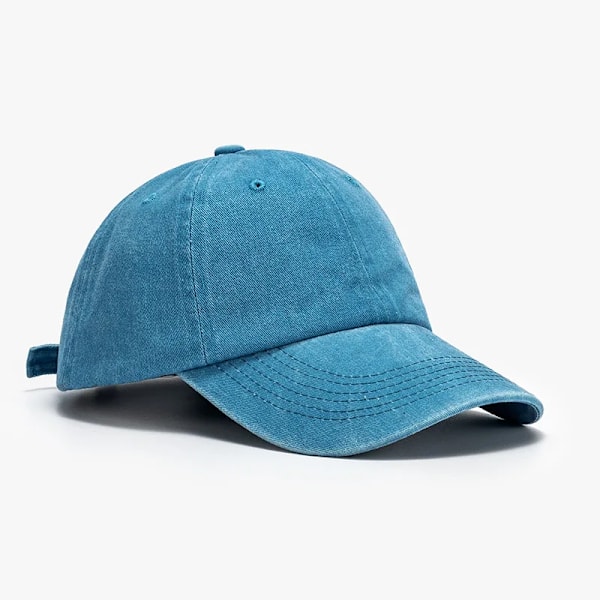 Vasket vanlig cap Retro Justerbar Original Klassisk Lågprofil Bomulls Golfhatt Ustrukturert Cap Herre Kvinner lys grønn Justerbar