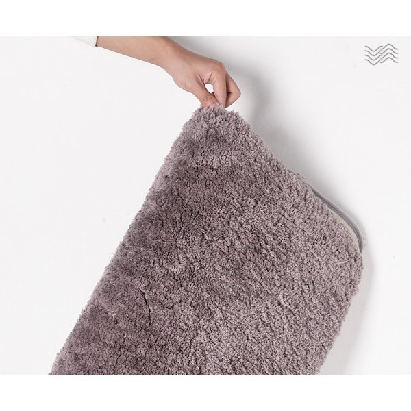 Tjocka golvmattor, hushållsabsorberande mattor för badrum, halkfria mattor (rosa 3 cm tjock, 50 cm×80 cm)
