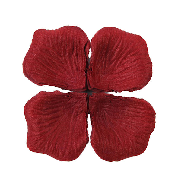 1200 stk/12 poser attraktive kunstige rosenblader bred applikasjon non-woven stoff realistiske DIY falske blomsterblader for bryllup Jikaix Wine Red Wine Red