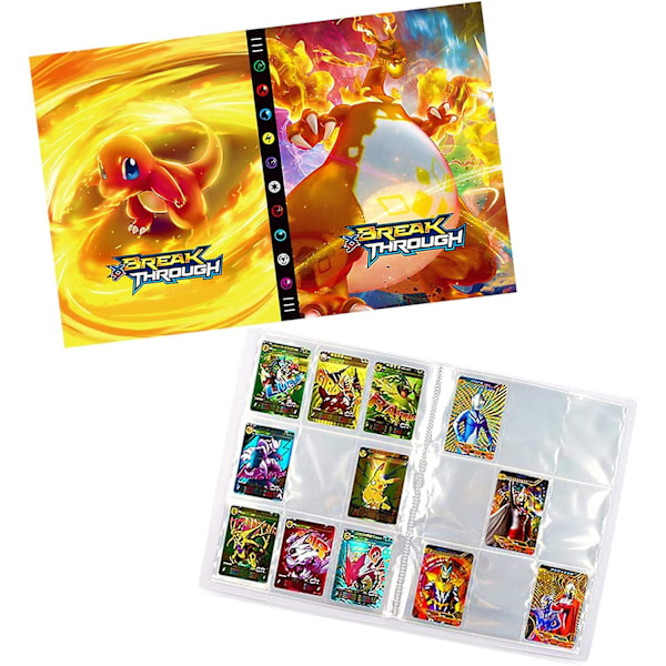 9 Fack 432 Kort Anime Album Bok Pikachu Favorit Spela Spel Kort Bindemapp Mapp Dragon