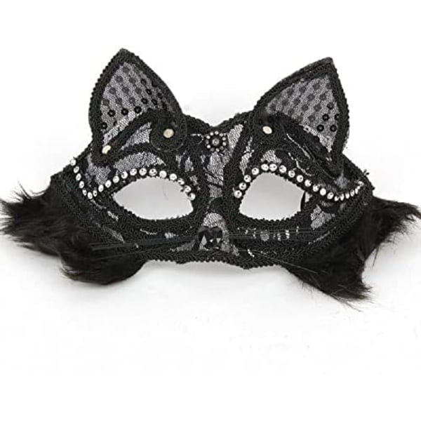 2 stk. Maskerade Festforestillinger Spids Kattemaske