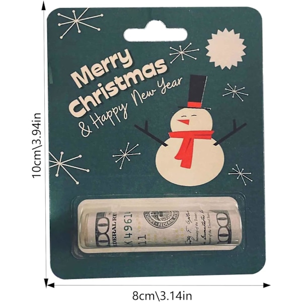 Sjov Julepengeholder Ornament, Træpengeholder til Træpynt, Sæt C C