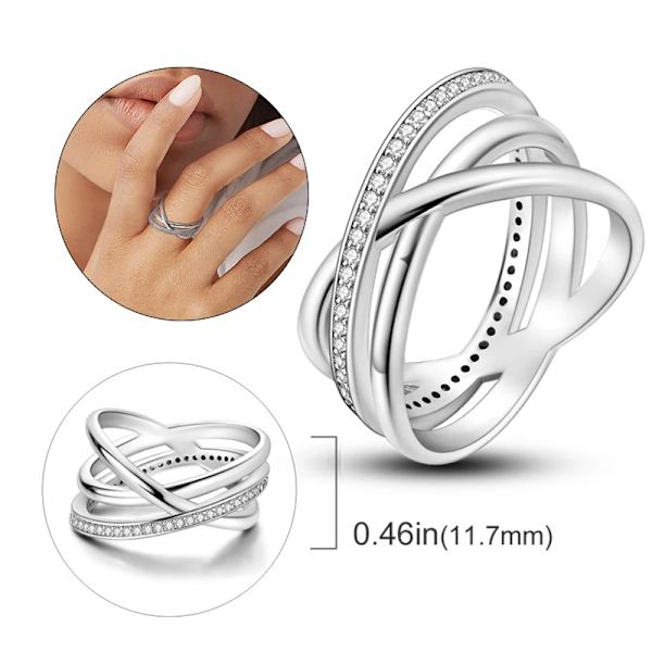 Nya Originala Ringar 925 Sterling Silver Populära Mode Vintage Stapelbara Ringar För Kvinnor Silver 925 Bröllopsring Smycken Gåvan KTR160 7