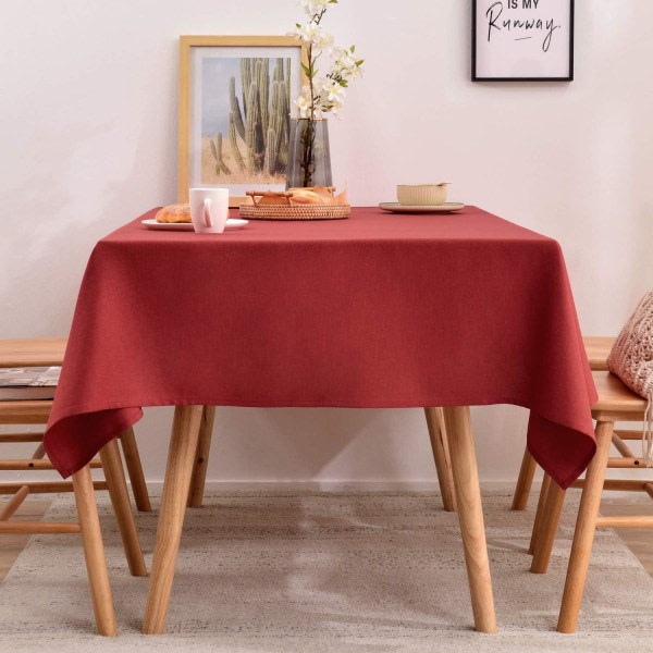 CQBB Rektangulära bordsdukar dukar Vattentät fläckbeständig duk Elegant lättskött för inomhus-, utomhusdekoration 140*300 cm