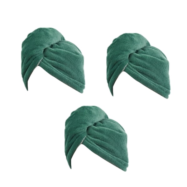 Hårhandduksöverdrag: Absorberande snabbtorkande hårhanddukar gröna