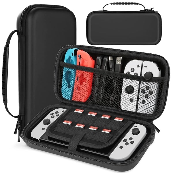 Förvaringsväska hård - Fodral till Nintendo Switch - Organizer Svart