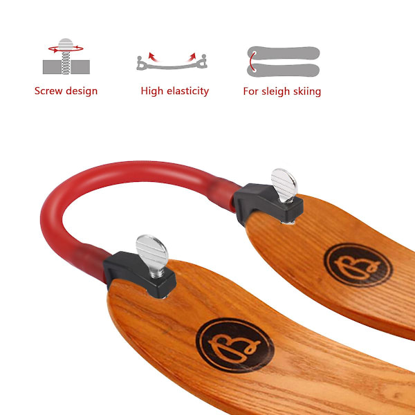 Helppo kiilahiihdon harjoitteluväline Skid Tip Connector Lumilauta Connector Elasticitet Vinkit Leikkeet Hud Aloittelija Essential (satunnainen väri)